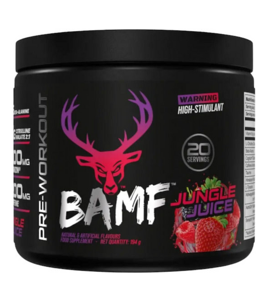 Bucked Up BAMF Pre-Workout – High-Stim Nootropic Formula 20 servings