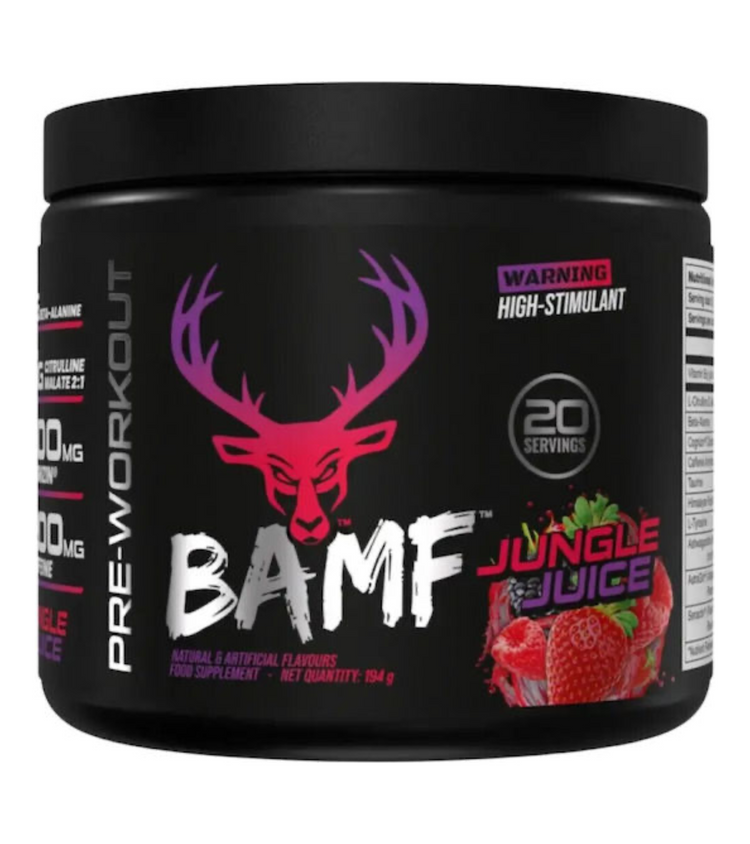 Bucked Up BAMF Pre-Workout – High-Stim Nootropic Formula 20 servings