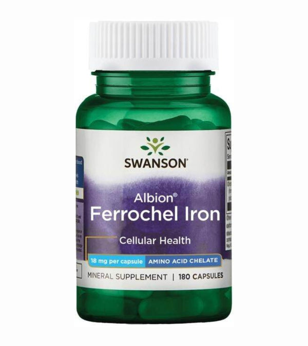 Swanson Albion Ferrochel Iron 18 mg 180 caps