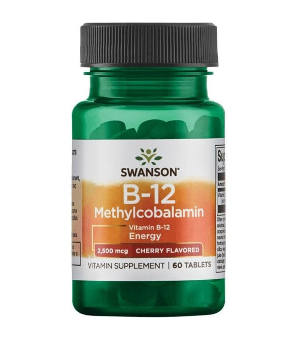 Swanson Vitamin B-12 Methylcobalamin 2500mcg Cherry 60 tabs