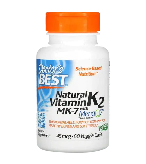 Doctor's Best Natural Vitamin K2 MK-7 with MenaQ7 45 mcg 60 vege caps