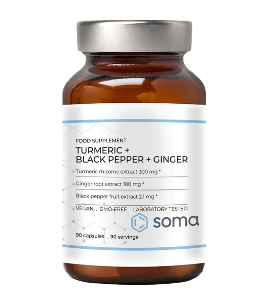 Soma Turmeric + Black Pepper + Ginger - 90 Capsules