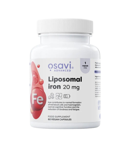 Osavi Liposomal Vegan Iron 20 mg - 60 Capsules