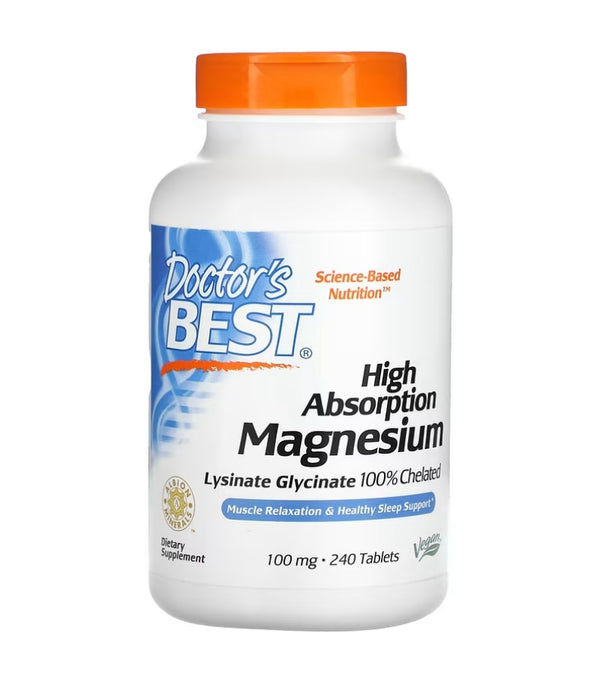 Doctor's Best MagnesiumLysinate Glycinate 240 vege caps