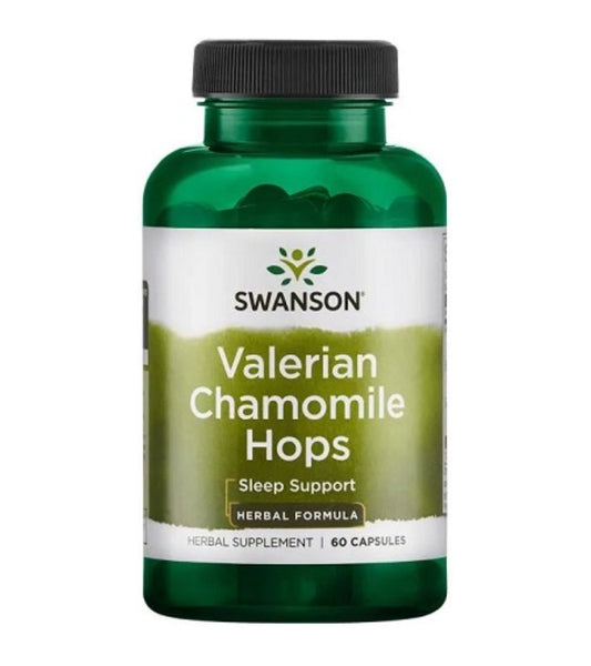 Swanson Valerian, Chamomile & Hops  60 caps