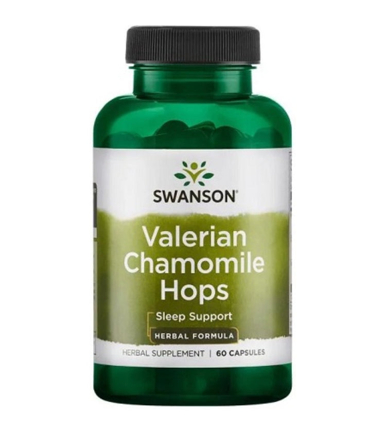 Swanson Valerian, Chamomile & Hops 60 caps