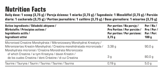 7Nutrition Creatine Monohydrate 500g - 133 servings