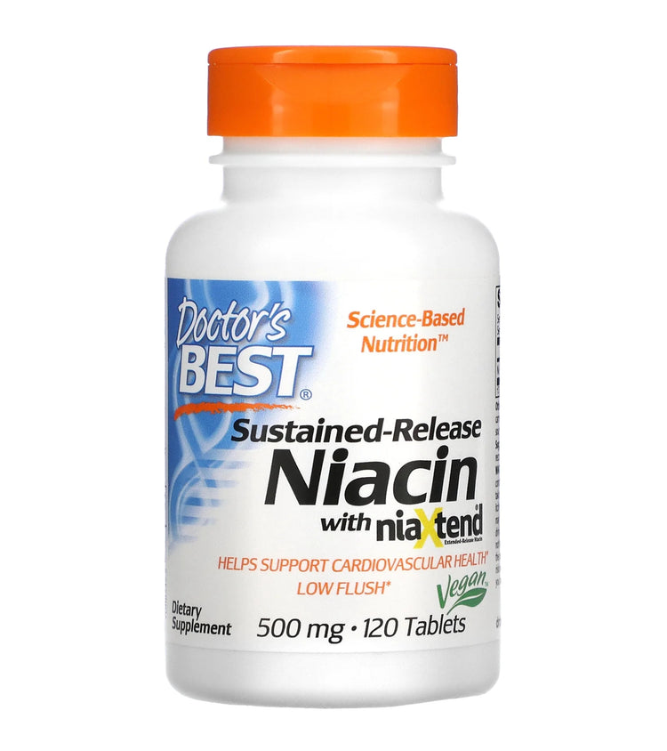 Doctor’s Best Niacin with niaXtend® – 500 mg | 120 Tablets