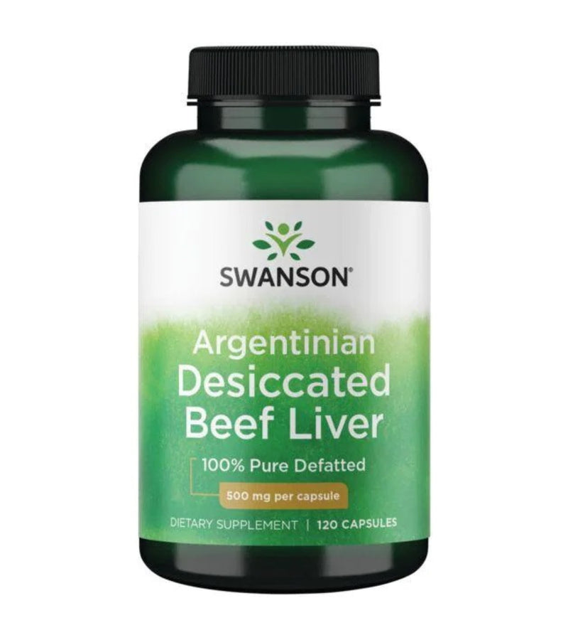 Swanson Argentinian Desiccated Beef Liver 500 mg 120 caps