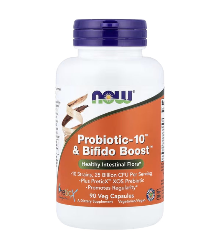 NOW Foods Probiotic-10™ & Bifido Boost™ - 90 Capsules