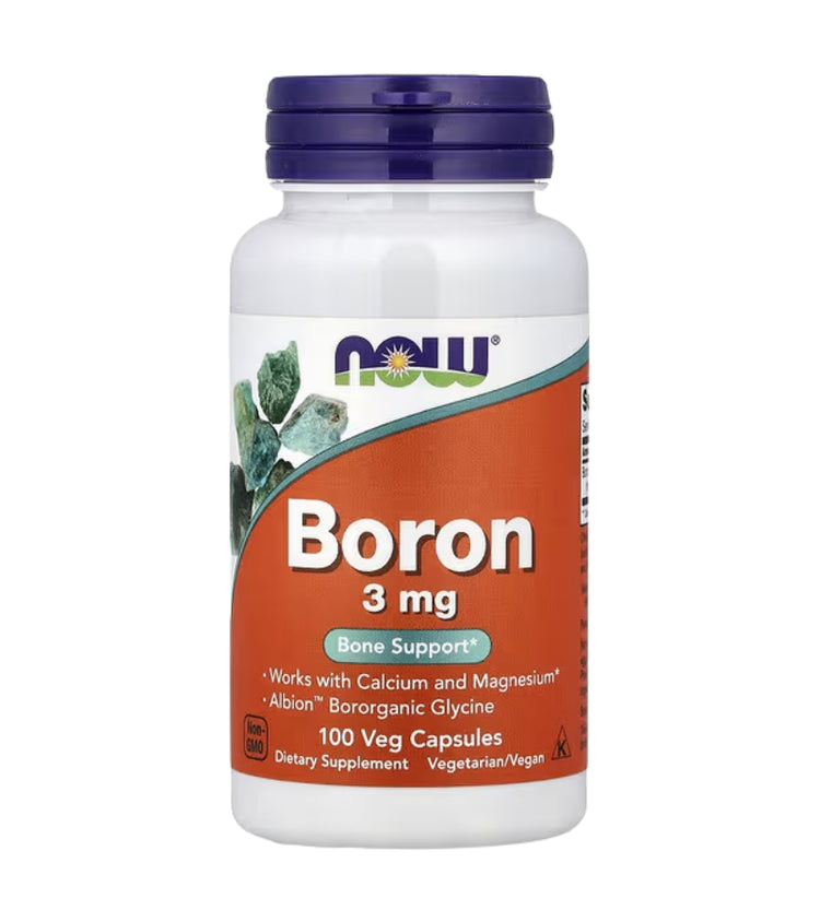 NOW Foods Vegan Boron – 3 mg | 100 Capsules