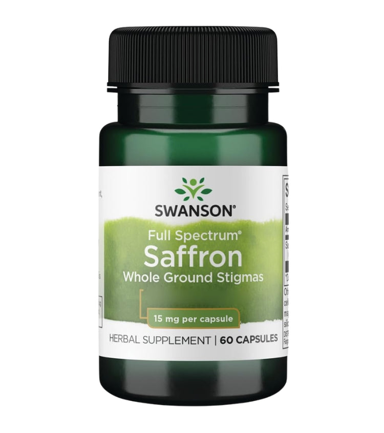 Swanson Saffron Whole Ground Stigmas 15 mg – 60 Capsules