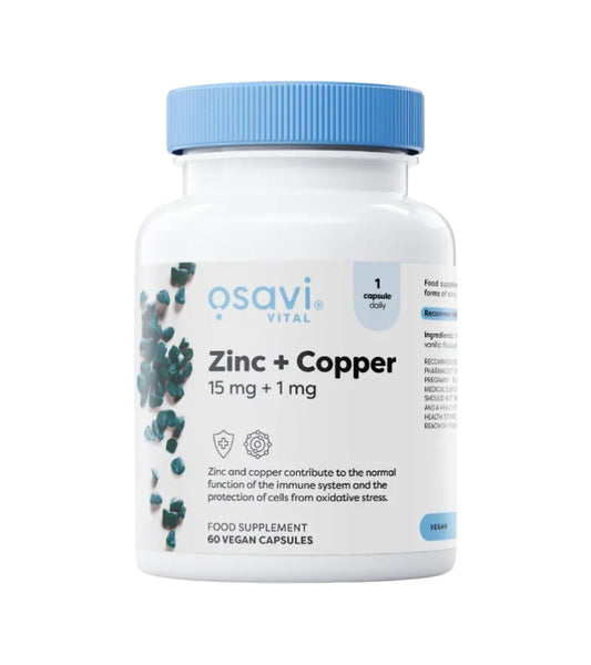 Osavi Zinc+Copper 60 vegan caps