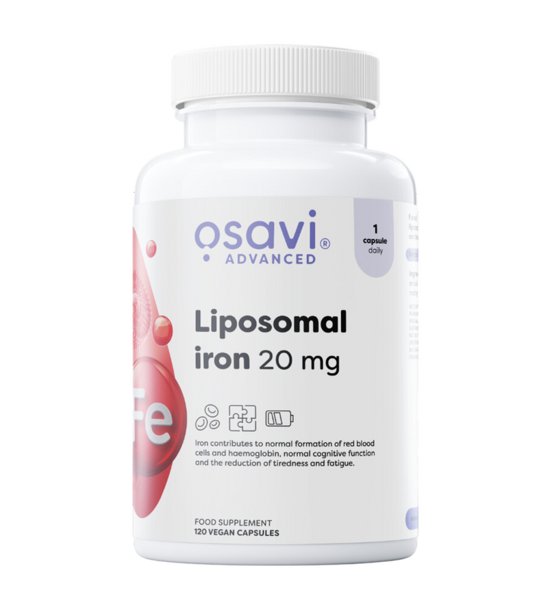 Osavi Liposomal Iron 20 mg 120 vege caps