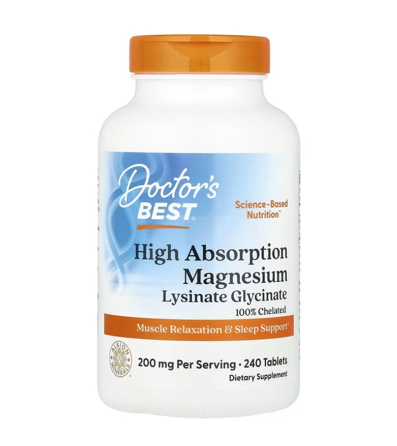 Doctor's Best Magnesium Lysinate Glycinate 240 tablets