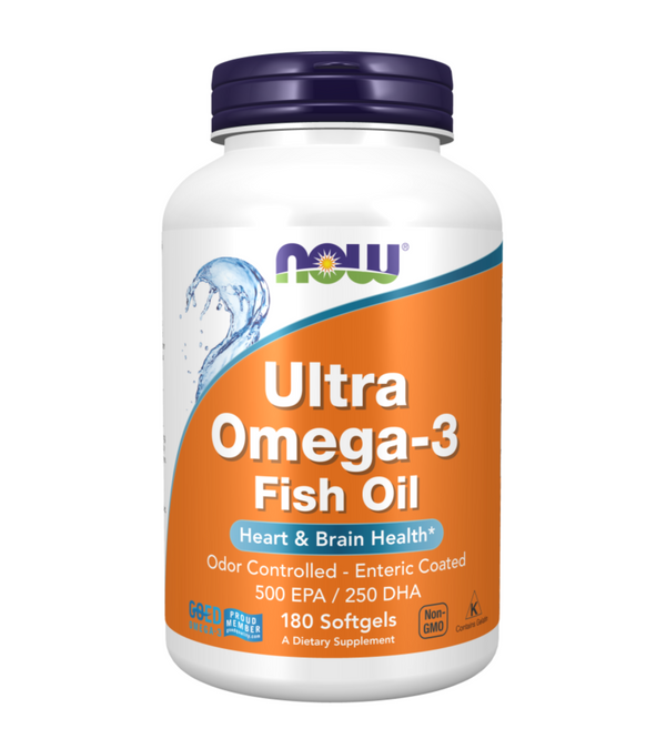 Now Foods Ultra Omega-3 Fish Oil  500 EPA/250 DHA 180 softgels