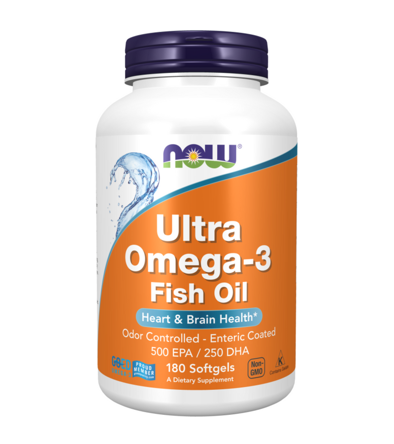 Now Foods Ultra Omega-3 Fish Oil  500 EPA/250 DHA 180 softgels